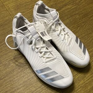 Boost Icon 3 Adidas White Gray Baseball Shoes Cleats Size 13 M US